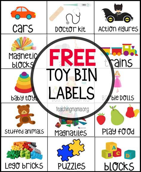 toy box labels ideas